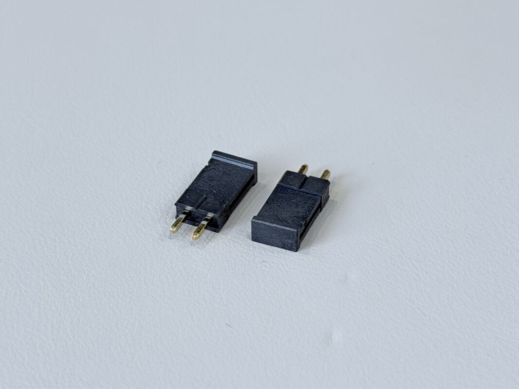 2.54mm Pitch Single-Row Pin Header Connector 1×2, Vertical Through-Hole PCB Electronic Signal Terminal Connector with Gold Flash