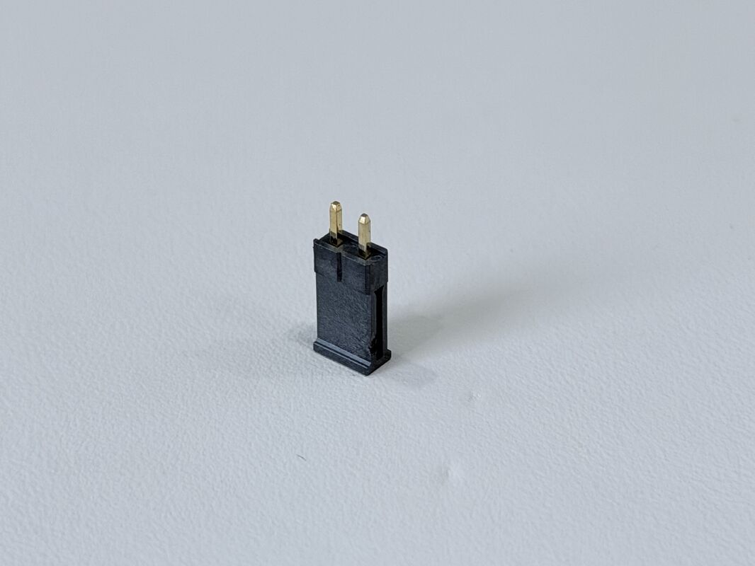 2.54mm Pitch Single-Row Pin Header Connector 1×2, Vertical Through-Hole PCB Electronic Signal Terminal Connector with Gold Flash