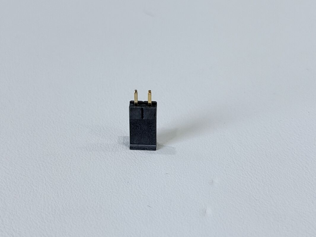 2.54mm Pitch Single-Row Pin Header Connector 1×2, Vertical Through-Hole PCB Electronic Signal Terminal Connector with Gold Flash