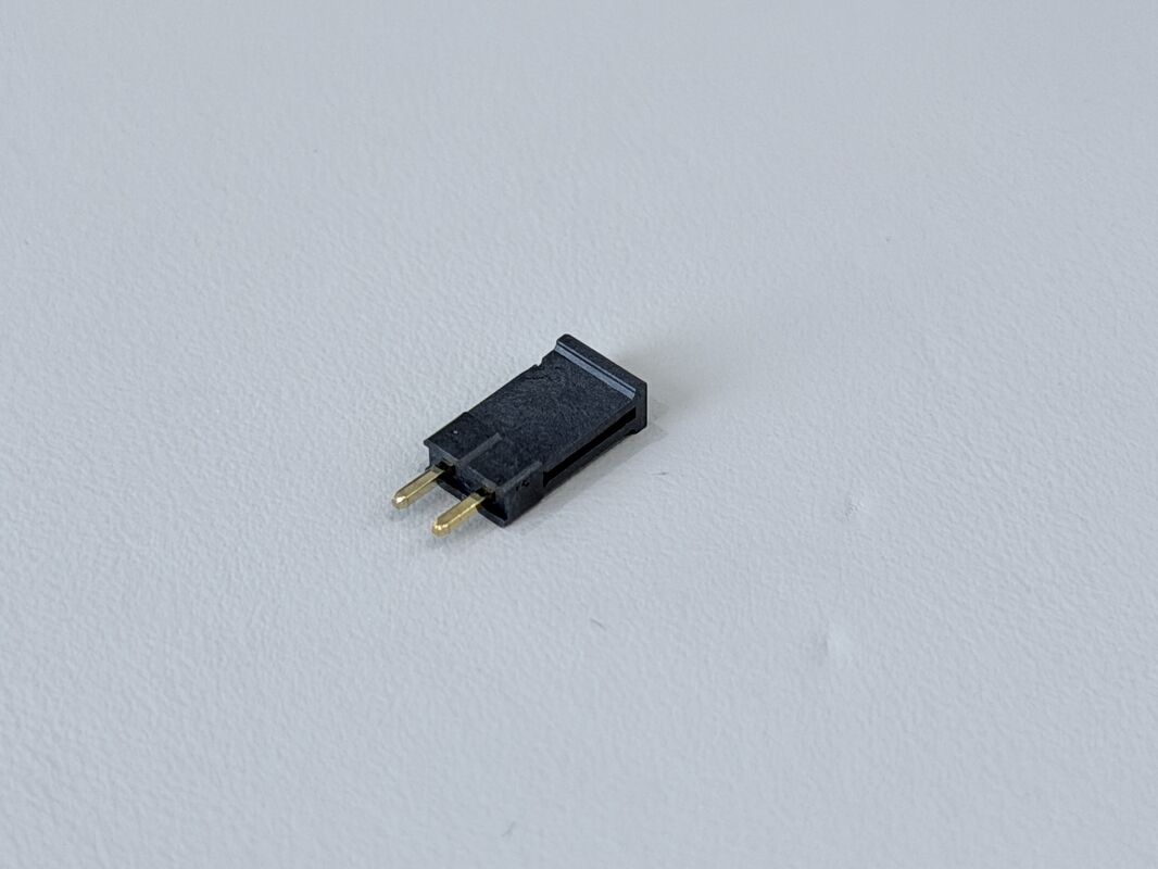 2.54mm Pitch Single-Row Pin Header Connector 1×2, Vertical Through-Hole PCB Electronic Signal Terminal Connector with Gold Flash