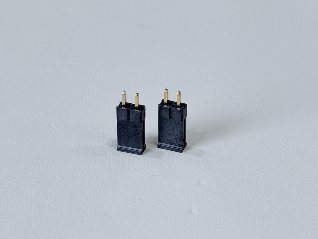 2.54mm Pitch Single-Row Pin Header Connector 1×2, Vertical Through-Hole PCB Electronic Signal Terminal Connector with Gold Flash