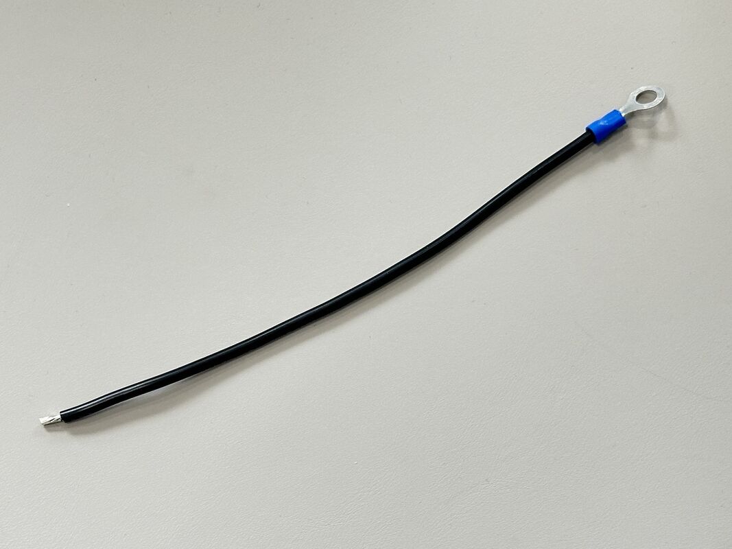 Ring Terminal Power Connector Lead Wire, Single-Core Electrical Cable for Grounding and Power Distribution