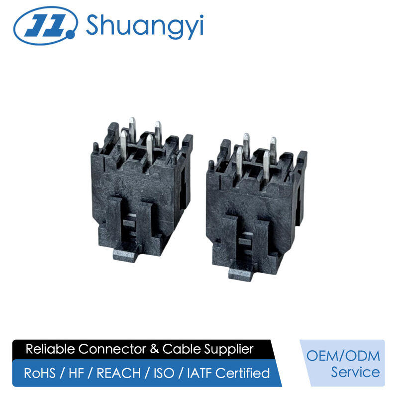 Micro-Fit 3.0 Dual-Row Straight Pin Header Connector for 2×2Pin, 3.0 Pitch, Tin-Plated, PCB Through-Hole Type electronic terminal signal power customization Tyco Amphenol Standard