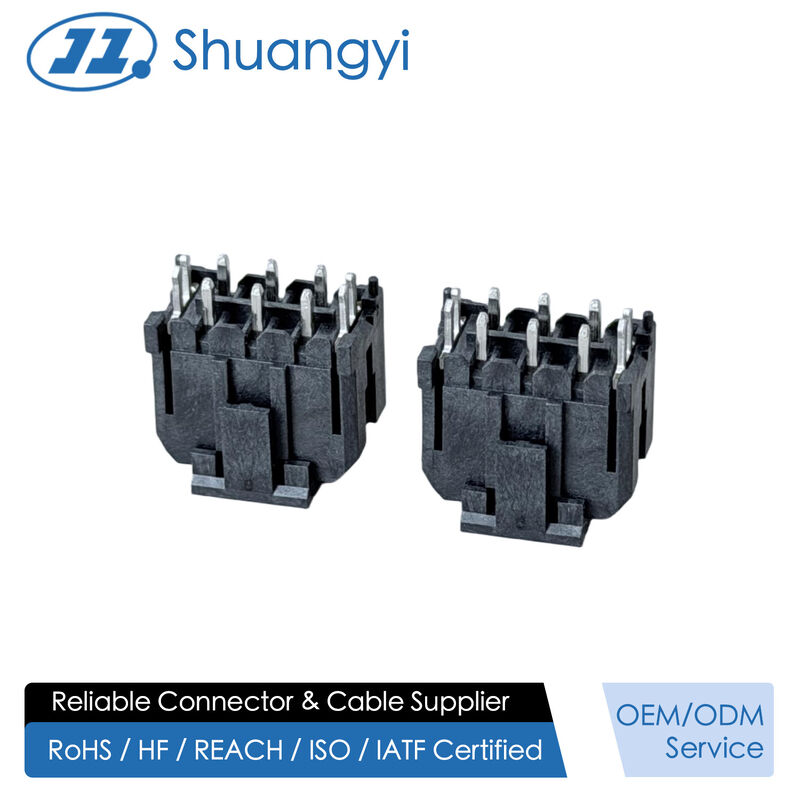 Micro-Fit 3.0 Dual-Row Straight Pin Header Connector for 2×2Pin, 3.0 Pitch, Tin-Plated, PCB Through-Hole Type electronic terminal signal power customization Tyco Amphenol Standard