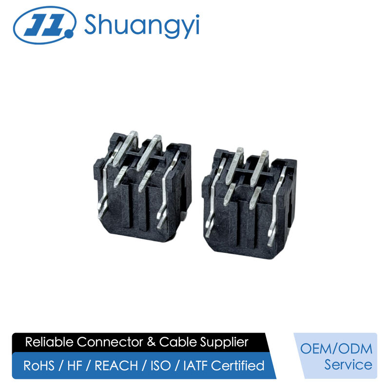 Micro-Fit 3.0 2x3 Pin Header Connector, 3.00mm Pitch Side Entry PCB Power Signal Connector, Tin-Plated Through-Hole Terminal for Automotive, Industrial and Server Applications
