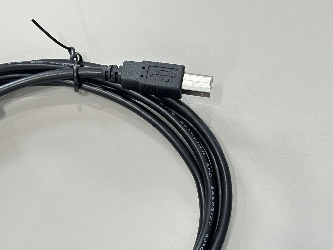 High-speed USB Type A to Type B connector cable for printer, scanner, server, and industrial equipment signal transmission with ferrite core and reliable power supply