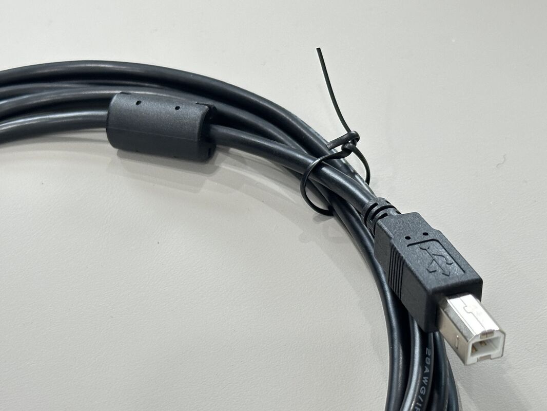 High-speed USB Type A to Type B connector cable for printer, scanner, server, and industrial equipment signal transmission with ferrite core and reliable power supply