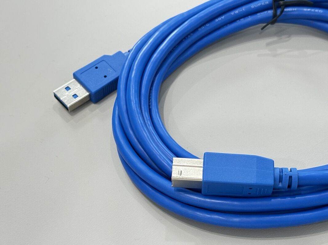 USB 3.0 A to B connector cable high speed electronic wire harness for printer scanner external HDD power and signal transmission customization industrial devices applications