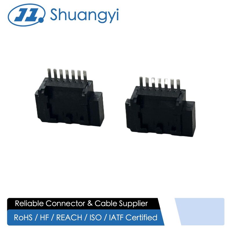 1.0mm pitch SMT female connector 10 pin low-profile PCB signal connector for compact electronic devices, automotive control boards and customized wire harness transmission solutions applications