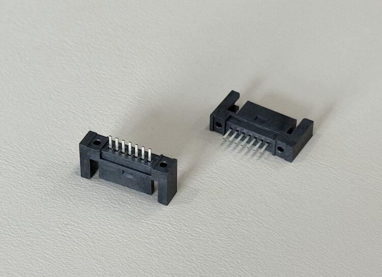 13 Pin SATA board mount connector, 1.27mm pitch vertical SMT PCB connector for high speed data transmission, HDD / SSD storage, industrial electronic server customization