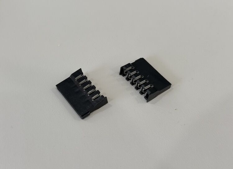 2.54mm pitch 6-pin IDC female terminal connector, wire-to-board electrical signal connector for PCB customization, automotive electronics, server power and data transmission applications