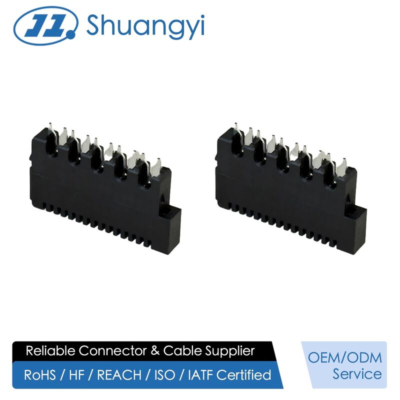2.54mm Pitch 5 Pin IDC Female Wire to Board Electrical Signal Connector, Tin Plated Terminals, Customization for PCB, Automotive, Industrial Control and Server Power Applications