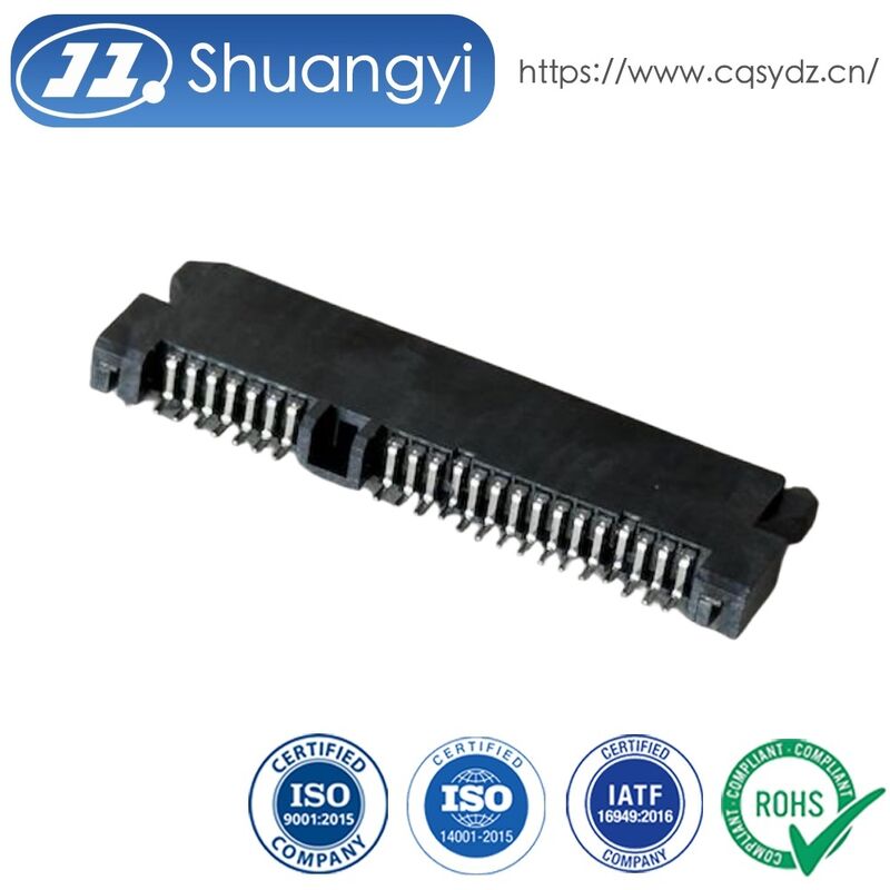 SATA 22-Pin 1.27mm Pitch Board-to-Board Connector, Gold-Plated Contacts, SMT PCB Edge Power Signal Connector for Server Storage and Automotive Electronics Customization