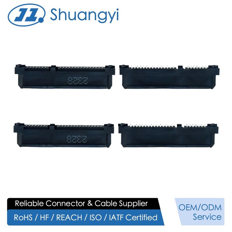 SATA 22-Pin 7+15 Female PCB Connector, Right-Angle SMT Power and Signal Connector for SSD HDD Storage, Server Backplane, Industrial Electronic Transmission Customization