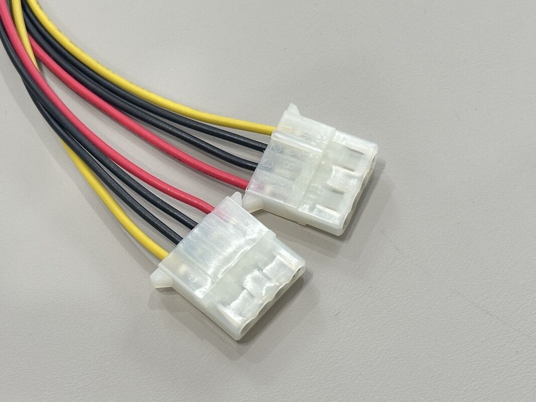 Product Title (≈25 words) 4pin power splitter connector cable, male to dual female wire harness, electrical terminals for PSU, SATA,automotive, internal computer power transmission customization