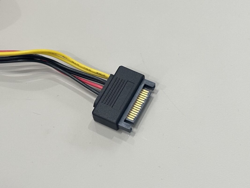 Power connector cable SATA 15 pin to 4-pin Molex and 6-pin PCIe adapter, electrical wire terminals for server PSU, automotive electronic power transmission customization