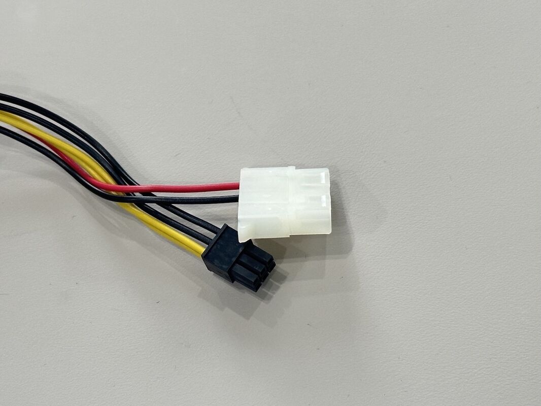 Power connector cable SATA 15 pin to 4-pin Molex and 6-pin PCIe adapter, electrical wire terminals for server PSU, automotive electronic power transmission customization