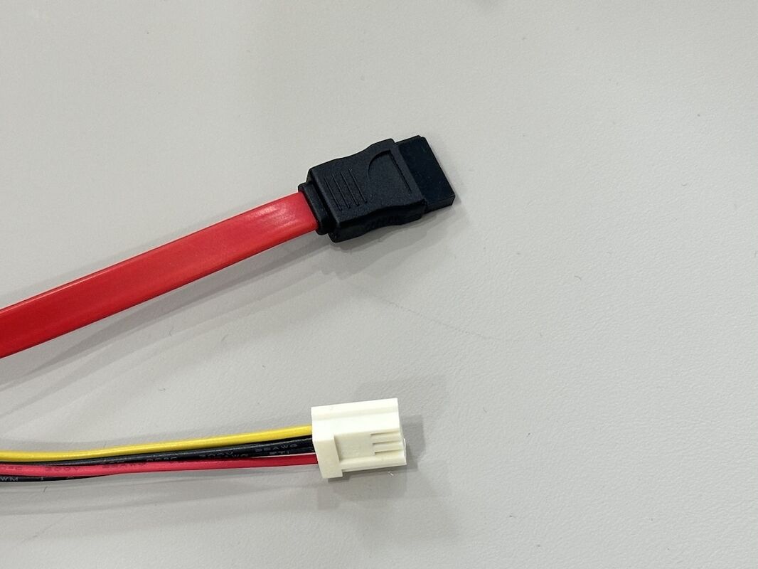 Serial ATA data power connector cable, 7+15 pin SATA wire harness with micro 4 pin power connector for HDD SSD server storage transmission customization applications