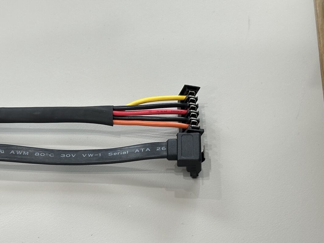 SATA 7+15 pin data power connector cable, flat ribbon wire harness to 22-pin PCB board connector for electronic HDD SSD server storage signal transmission customization