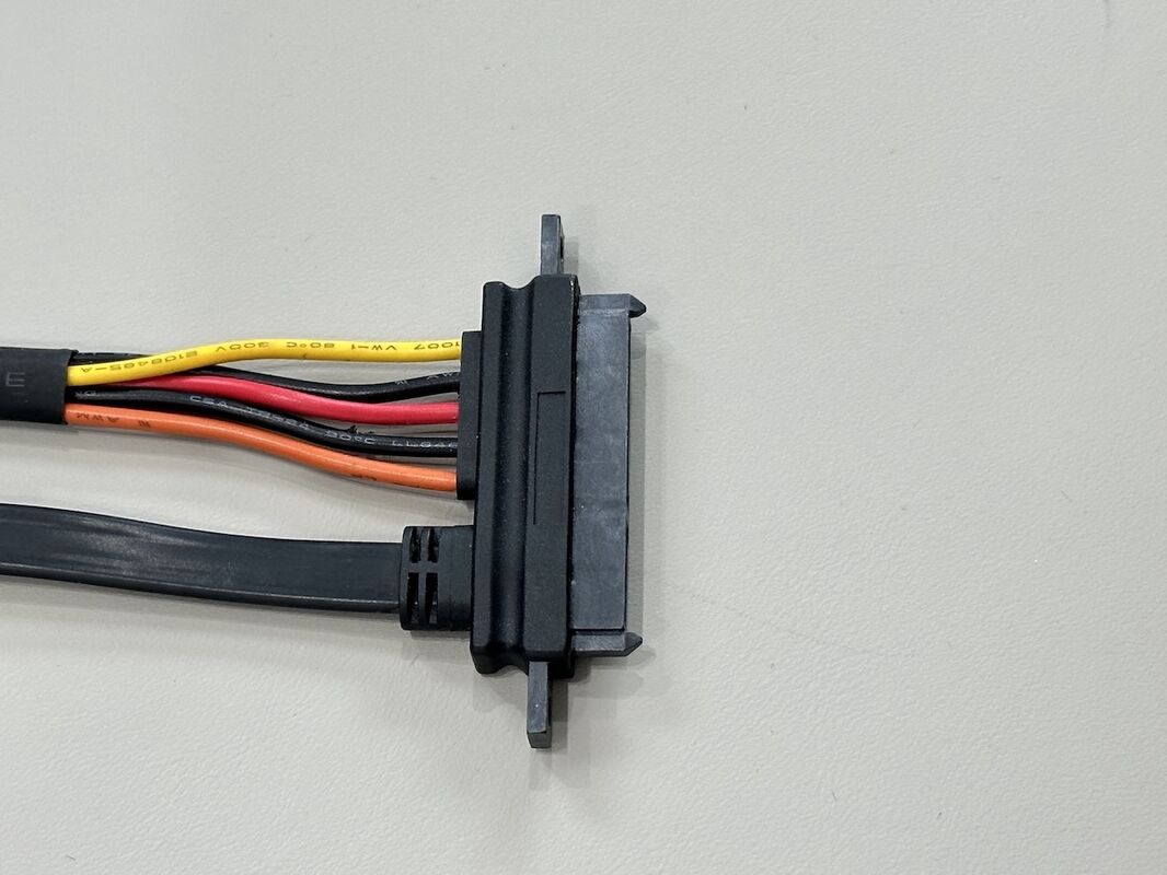 SATA 7+15 pin data power connector cable, flat ribbon wire harness to 22-pin PCB board connector for electronic HDD SSD server storage signal transmission customization