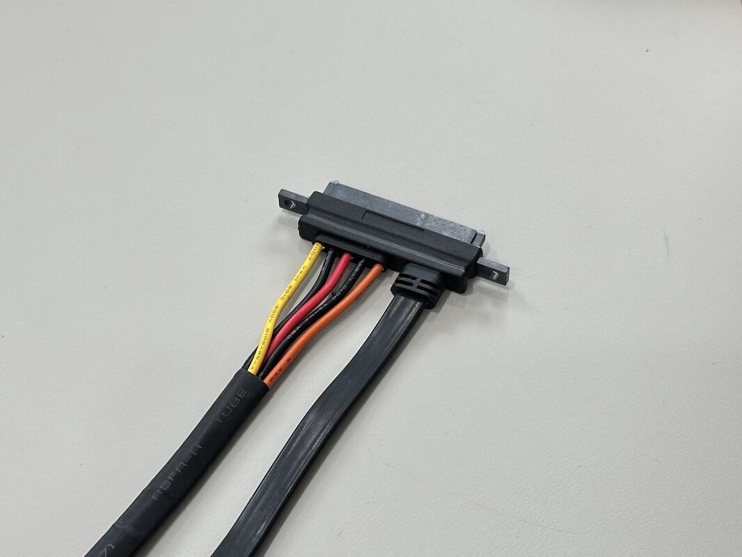 SATA 7+15 pin data power connector cable, flat ribbon wire harness to 22-pin PCB board connector for electronic HDD SSD server storage signal transmission customization