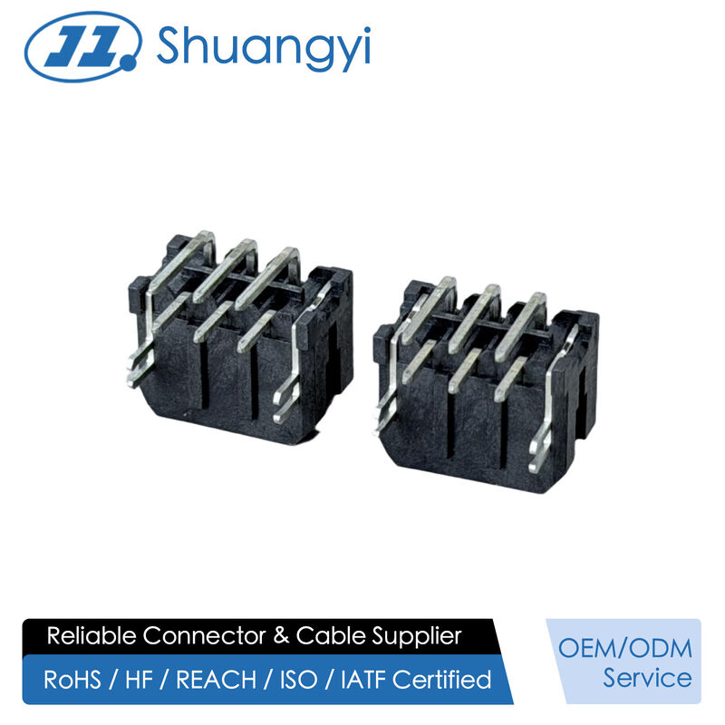 Micro-Fit 3.0 2x3 Pin Header Connector, 3.00mm Pitch Side Entry PCB Power Signal Interface for Automotive, Industrial Control, Server Supply Equipment, Customization Available