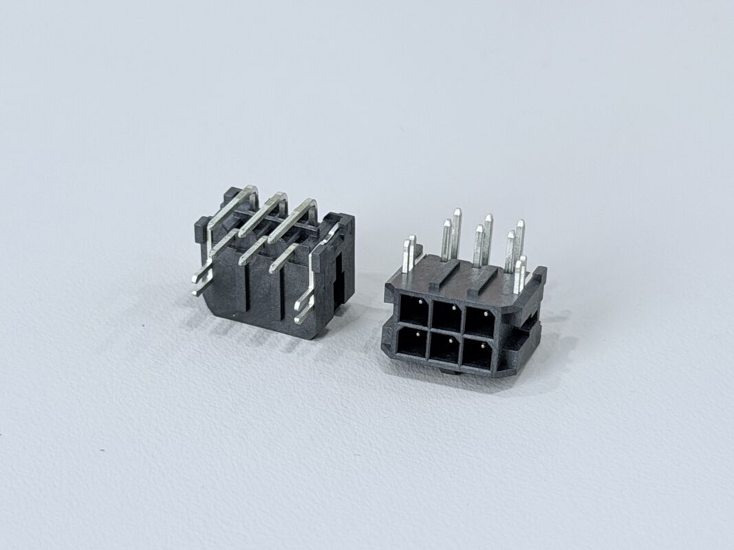 Micro-Fit 3.0 2x3 Pin Header Connector, 3.00mm Pitch Side Entry PCB Power Signal Interface for Automotive, Industrial Control, Server Supply Equipment, Customization Available