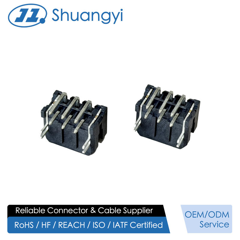Micro Fit 3.0 2x3 Pin Header Connector, 3.00mm Pitch Side Entry PCB Power Signal Interface for Automotive Electronics, Industrial Control, Server Supply Units, Custom Wiring