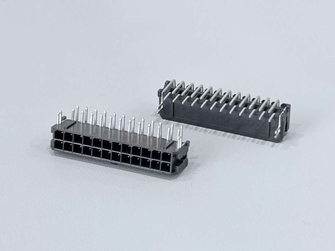 Micro Fit 3.0 2x12 Pin Header Connector, 3.00mm Pitch Side Entry PCB Power Signal Interface for Automotive Control, Industrial Automation, Server Hardware