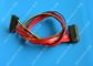 Red SATA Data Cable Slimline SATA To SATA Female / Male Adapter With Power supplier