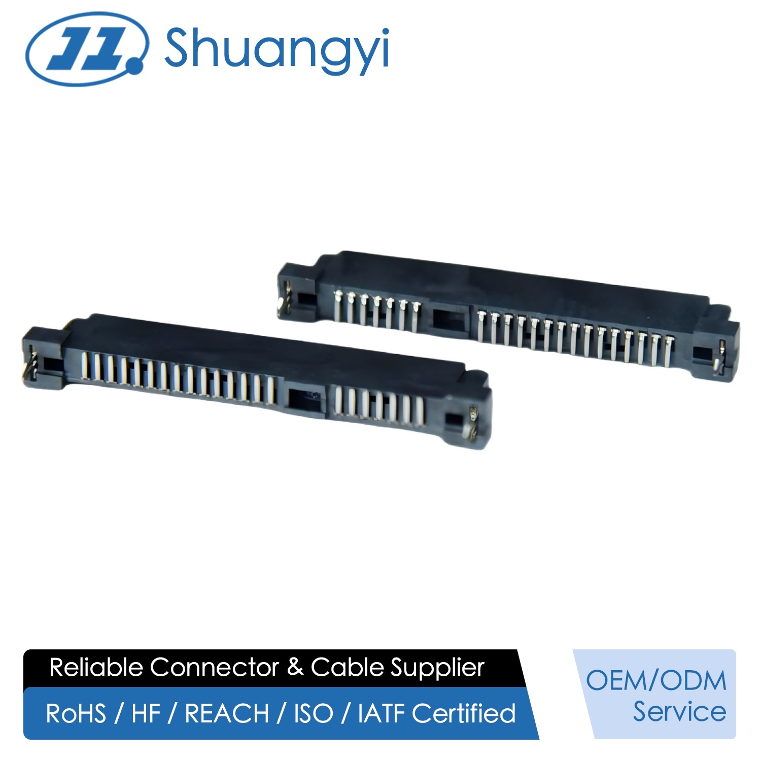 Server Rpp Connector SATA 22Pin PCB Connector 1.27mm Pitch Right Angle Socket, Gold-Plated ...